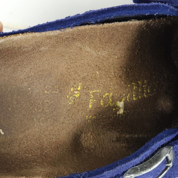 Birkenstock Papillio Women's Boston EU36 US5 Blue Suede Soft Footbed Clogs - Picture 13 of 15